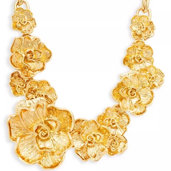 Angelica Jewelry - AQUA x Angelica Hicks Abstract Flower & Leaf Statement Necklace, 18"- Exclusive
